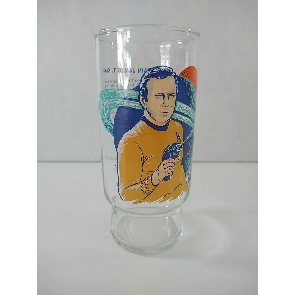 Vintage 1970s Star Trek Dr Pepper Glasses Set of 4 Kirk McCoy Enterprise Spock